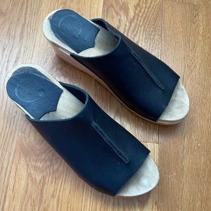 No. 6 Daria Wedge Clogs Black 37